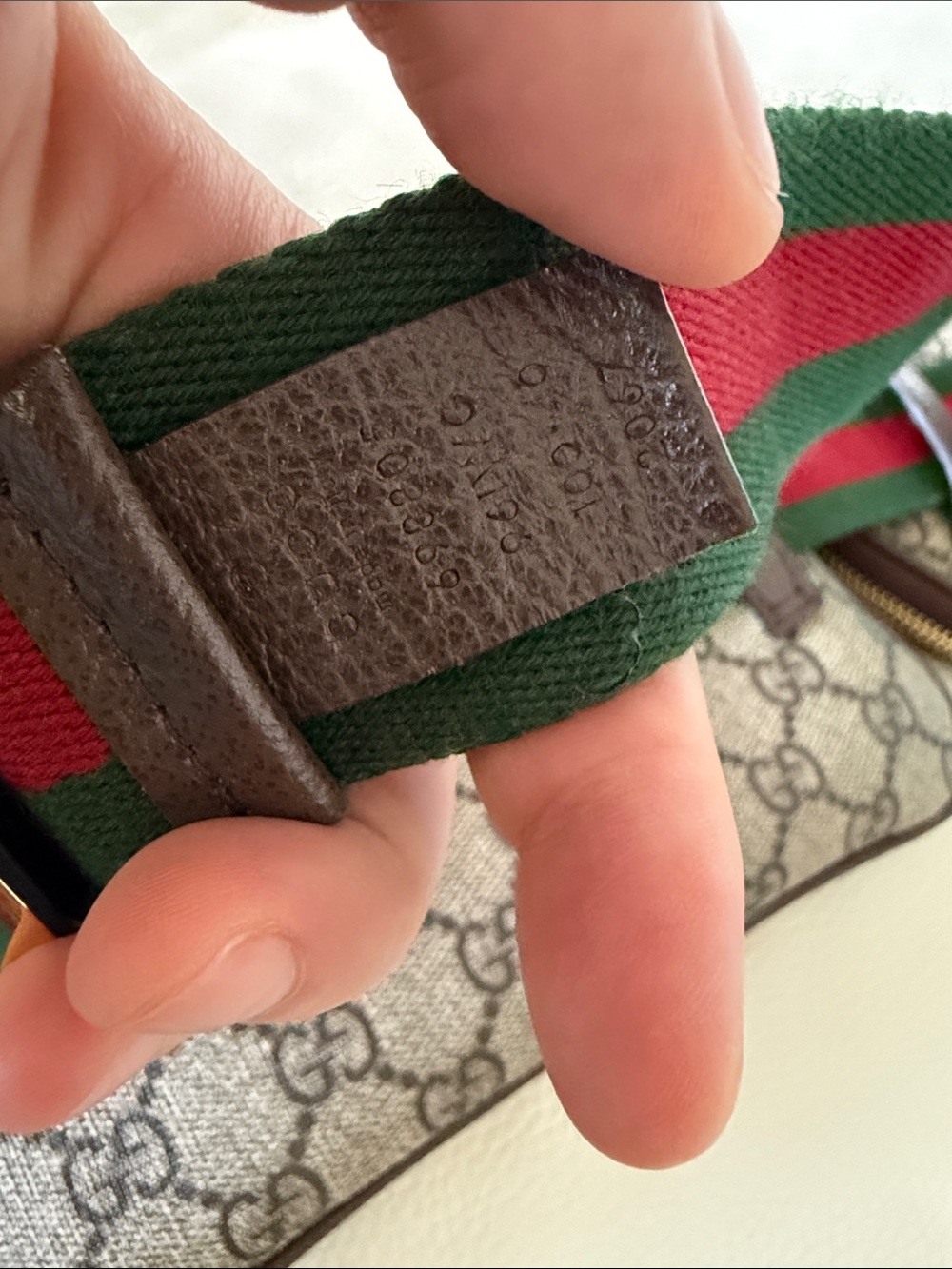 Gucci Brown GG Canvas Heart & Pouch Belt Bag with Green/Red Web - Picture 3 of 5